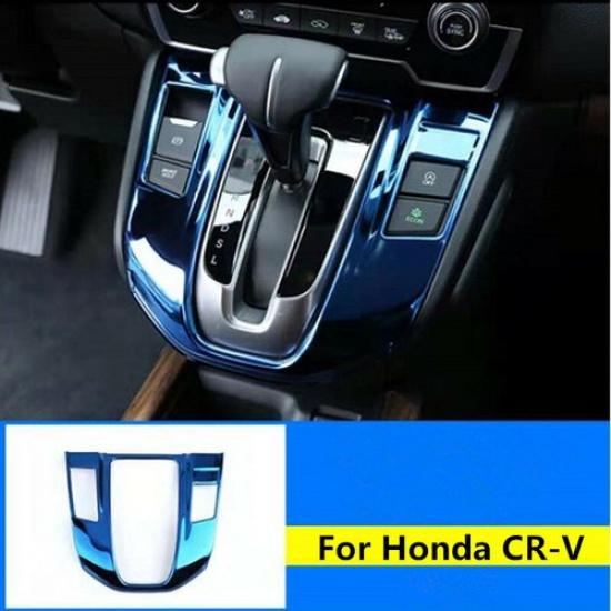 Blue Steel Inner Gear Shift Box Panel Cover Trim For Honda CR-V CRV 2017-2022