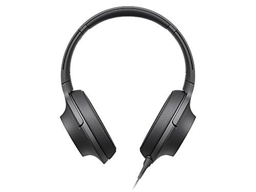 Sony Наушники на съемном пульте ДУ и микрофоне угольно-черные B h.ear MDR-100A Совместимые с высоким разрешением, герметичные, складные,