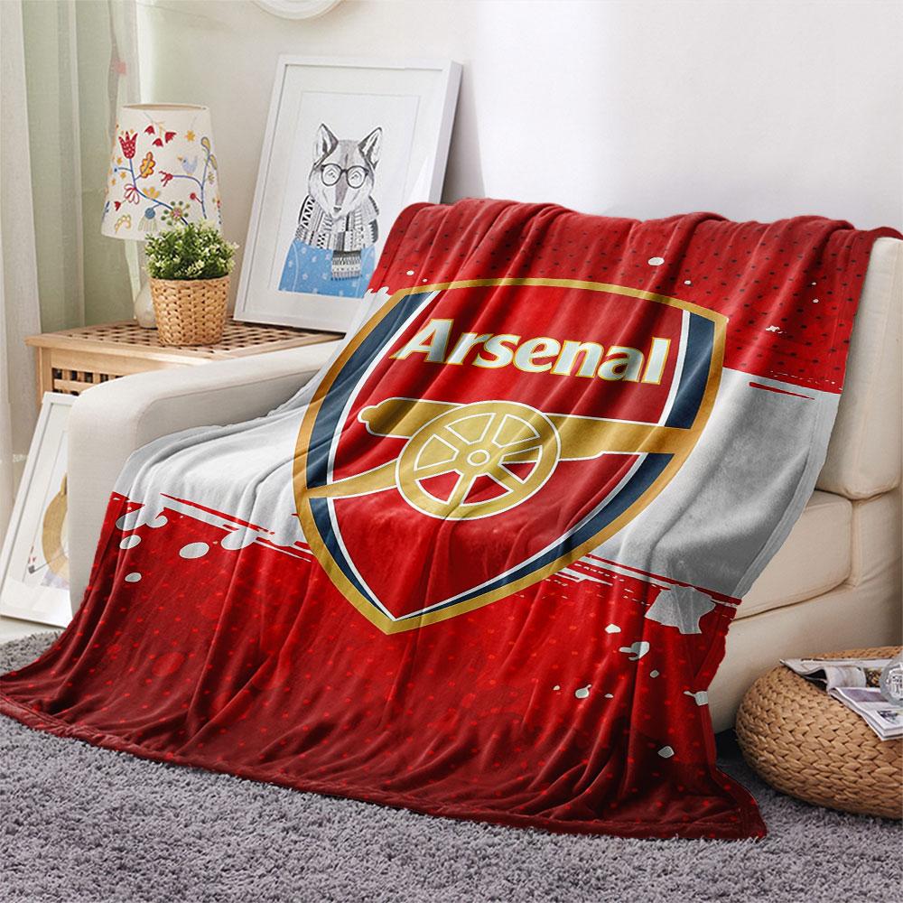 1PC Arsenal F Patterned Flannel Blanket Suitable For All Seasons for Home Decor Warmth and Comfort Gifts Holiday Present