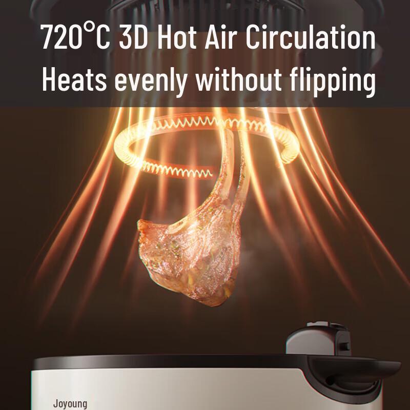 Joyoung KL70-V1Pro 7л Умная прозрачная аэрофритюрница с китайской вилкой (адаптер в комплекте)
