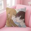Anime My Love Story With Yamadakun At Lv999 Cushion Cover Inches Farmhouse Decor Home Throw Pillow Covers for Couch Decorations