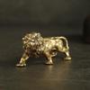 Antique Bronze Lion Statue Small Ornaments Solid Copper Mountain Lions Miniature Figures Brass Sculpture Crafts Decor