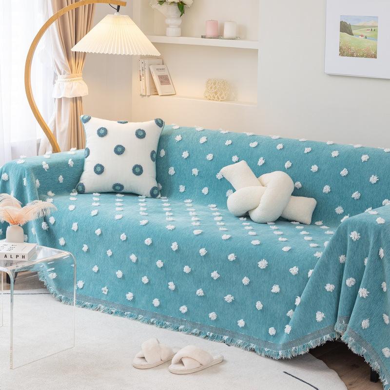 Чехол для дивана Nordic Geometric Jacquard с двухсторонним шенилловым узором, устойчивый к царапинам, полотенце для дивана, защитный чехол для мебели для собак и кошек