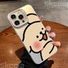 Милый щенок гальваническое серебро чехол для телефона для iPhone 11 12 13 14 15 16 Pro Max X XS XR 7 8 Plus мультяшный парный жесткий чехол