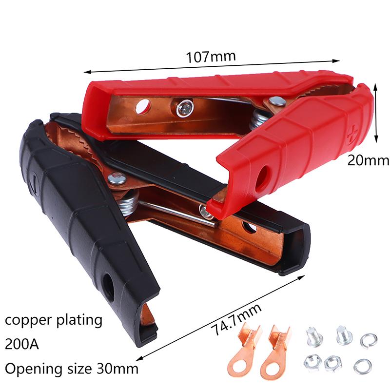 2 шт. 100-500А Сверхмощный зажим типа «крокодил» Клемма Электрическая Аккумуляторная Крокодил Зажим Тестовый Разъем Для Пусковых Кабелей Буст