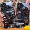 Здание в старом стиле для Samsung Galaxy S 8 9 10 20 Plus 21 FE 22 23 24 Ultra S7 Edge Черный Чехол для телефона из закаленного стекла Жесткий чехол