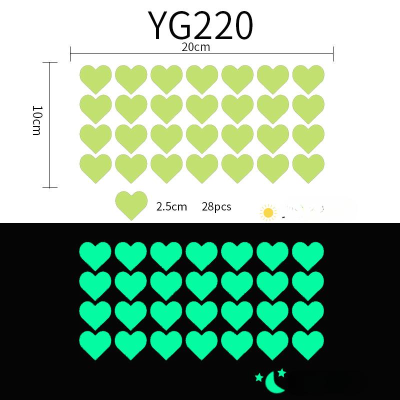 Glow-in-the-dark Stars Glow Wall Stickers Living Room Bedroom Switch Decoration Children's Room Dorm DIY Creative Glow-in-the Dark Stickers