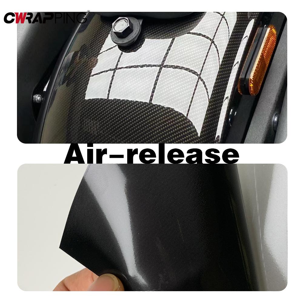 High Glossy Black 9D Carbon Fiber Car Wrap Film Sticker Auto Body Tuning Stickers Adhesive Vinyl for Motorcycle Car Cover Decals