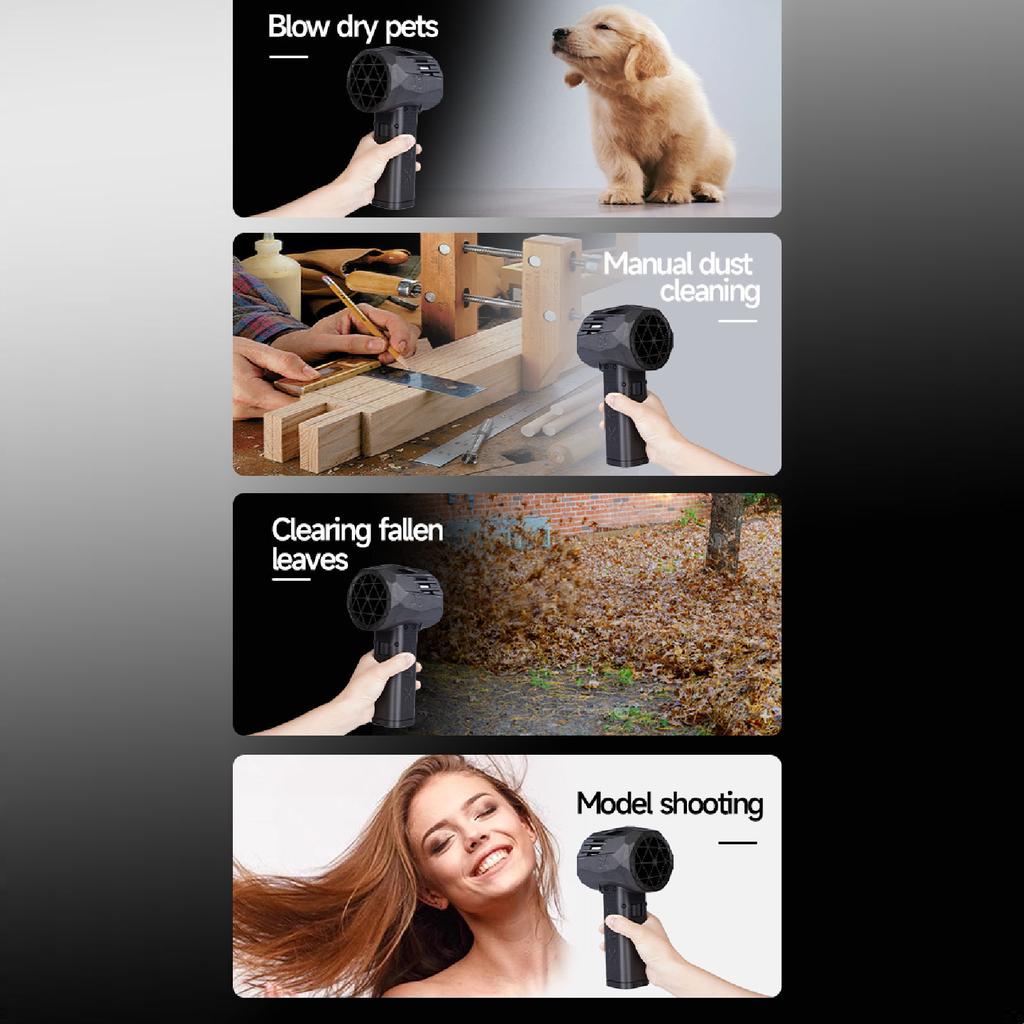 Воздуходувка Jet Dry Blower 1500 г Тяга 64 мм Металлический канал Высокоскоростной бесщеточный двигатель Бесступенчатая регулировка скорости