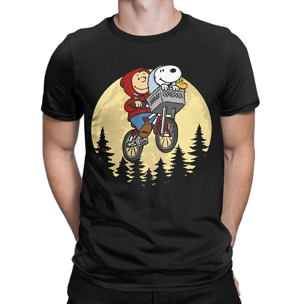 Snoopy And Woodstocks Be Happy Dance T Shirt For Unisex 100 Cotton Tshirt Round Collar Cartoon Tee Shirt Short Sleeve Clothes