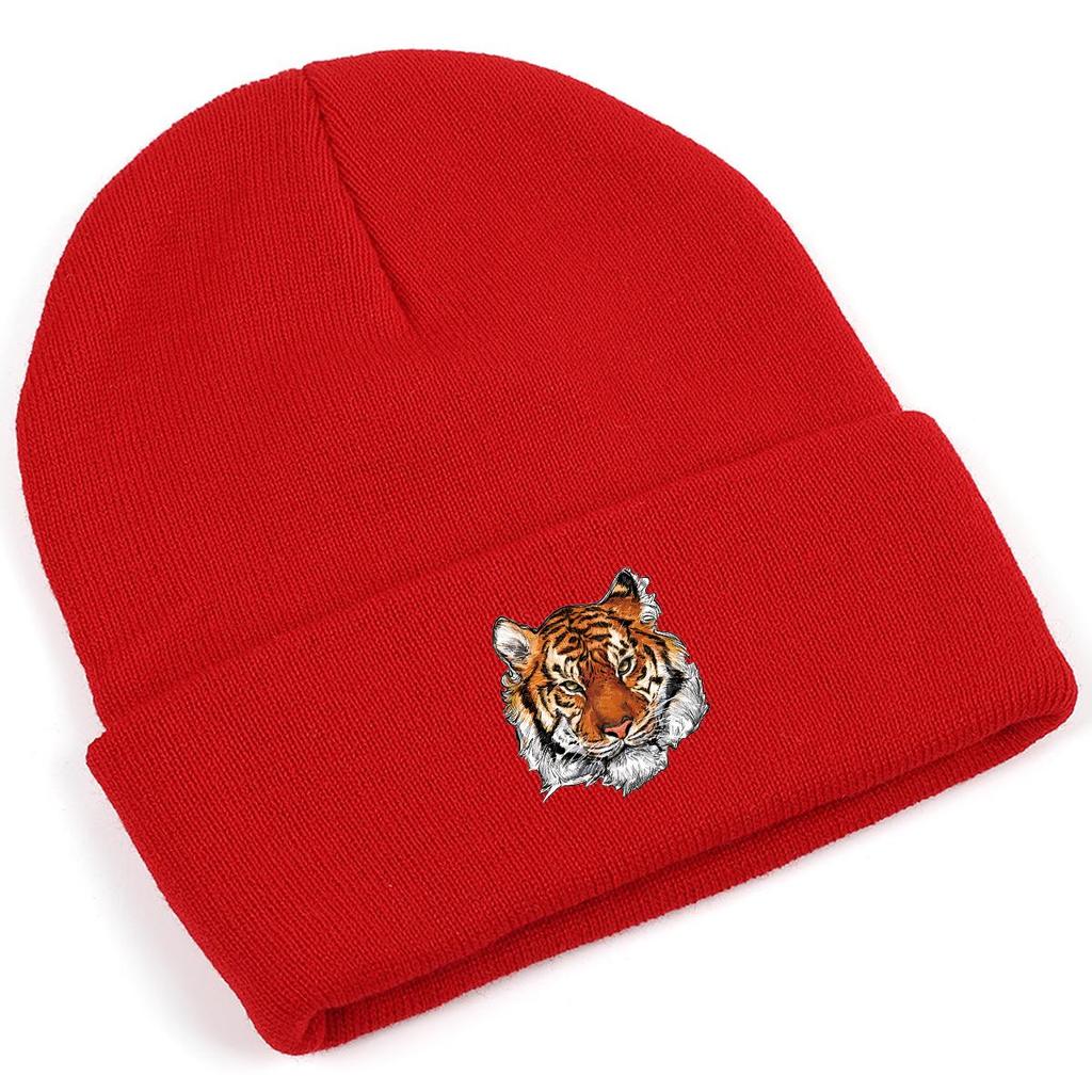 Realistic Tiger Knit Hat, Cozy Windproof Warm Elastic Beanie, Perfect For Cold Weather