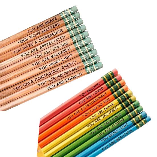 10 шт., набор карандашей для подтверждения, вдохновляющие карандаши, деревянные мотивационные карандаши с высказываниями, карандаши для комплиментов, студенческие подарки от учителя