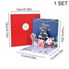 3D Pop Up Christmas Greeting Card Kids Mini Cartoon Christmas Blessing Greeting Cards with Envelope New Year Xmas Post Gift Card