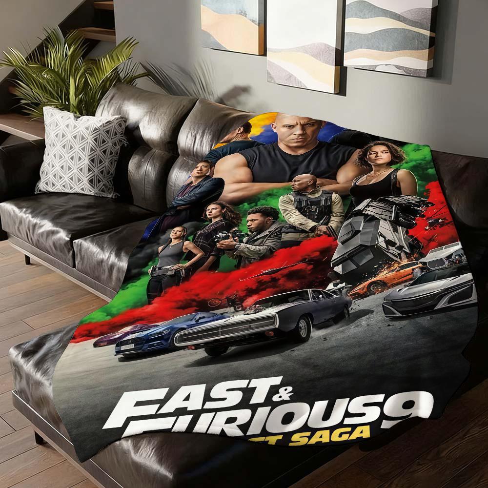 Adventure Movie F-Fast F-Furious Blanket For Sofa Office Bed Plane Travel Sleep Read Relax Camping Soft And Warm