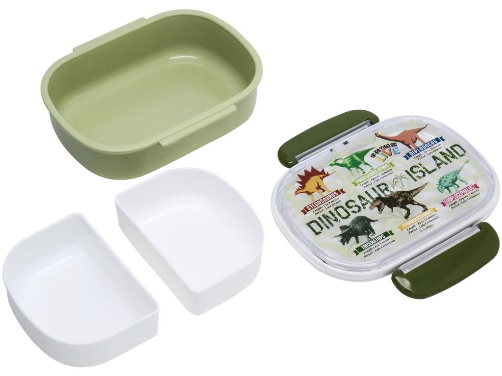 OSK Bento Box Lunch Box Gakken Illustrated Book LIVE 360ml by Removing the Made In Japan Dishwasher Safe Green [With Core/Lock Type/Microwaveable Lid]