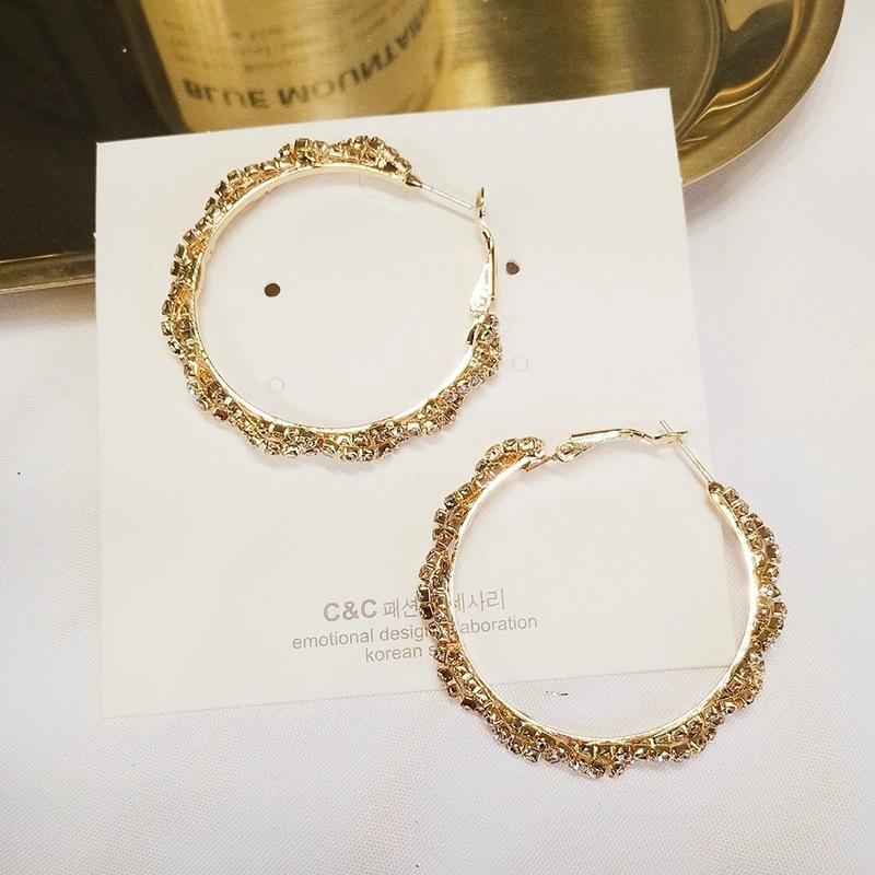 Серьги с серебряными иглами S925 и бриллиантами с преувеличенным лицом, маленькие высококачественные серьги с атмосферным темпераментом, серьги