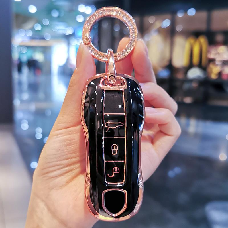 Новый чехол-обложка для ключа автомобиля для Porsche для Panamera Macan Cayenne Cayman Boxster 911 9ya 971 Умная защитная оболочка Чехол для дистанционного ключа