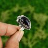 Gift For Her 925 Silver Natural African Amethyst Statement Adjustable Ring