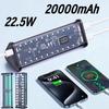 Прозрачный корпус 6*18650 кейс для повербанка 22.5W быстрая зарядка LED Type C + двойной USB порт коробка для хранения батарей для iPhone Samsung
