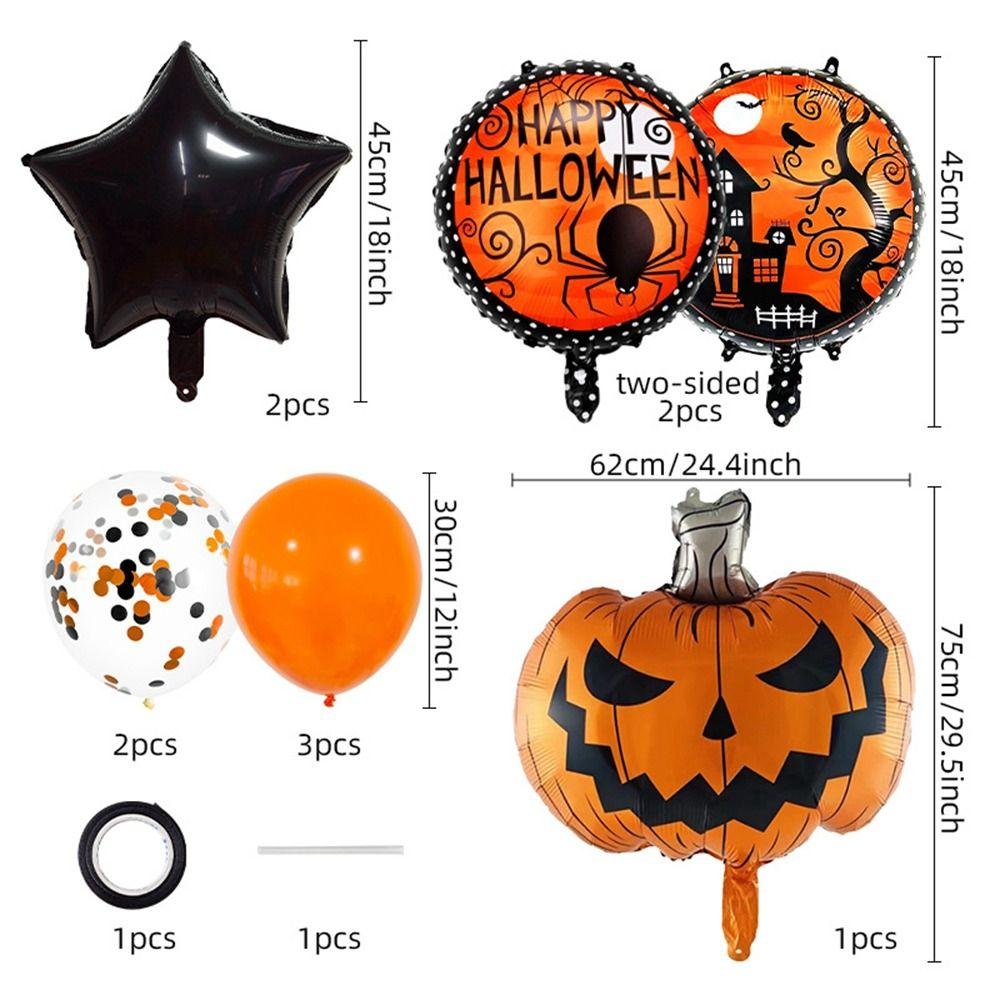 Реквизит для вечеринки Хэллоуин Воздушный шар Алюминиевая пленка Тыква Ведьма Воздушные шары Хэллоуин