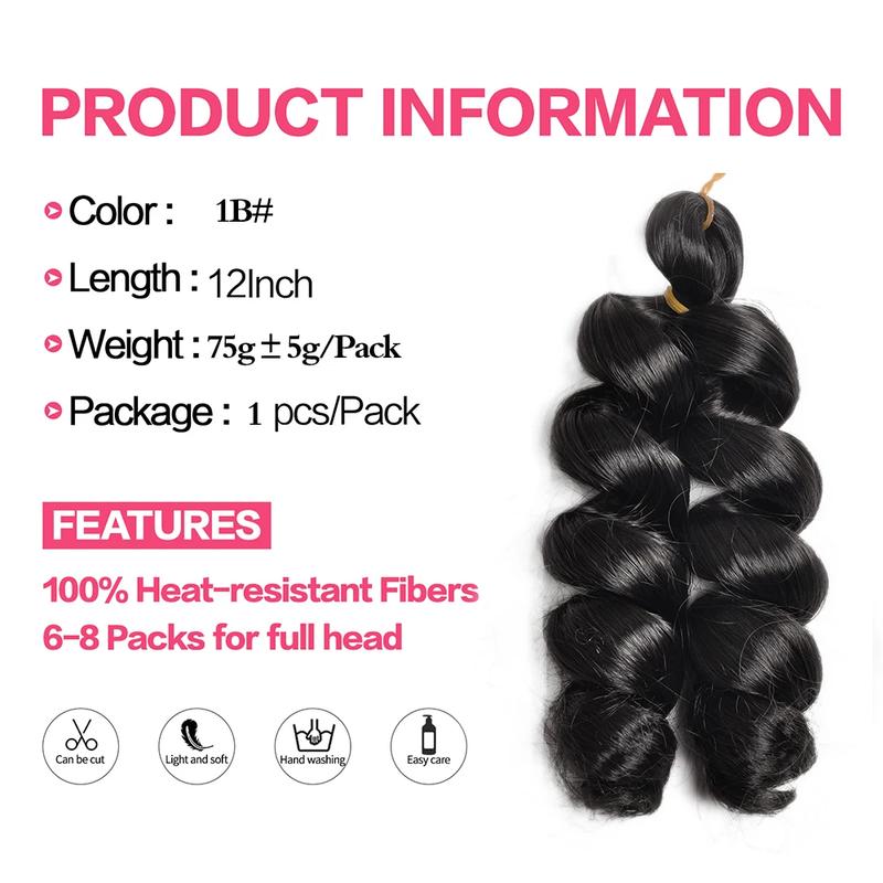French Curly Braiding Hair Synthetic Pre Stretched Bouncy Braiding Hair Easy Braid Curl Braids Lightweight Wavy Hair Extensions