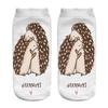 3D Hedgehog Printed Women Casual Low Cut Ankle Socks Cotton Animals Pattern Soft Socks