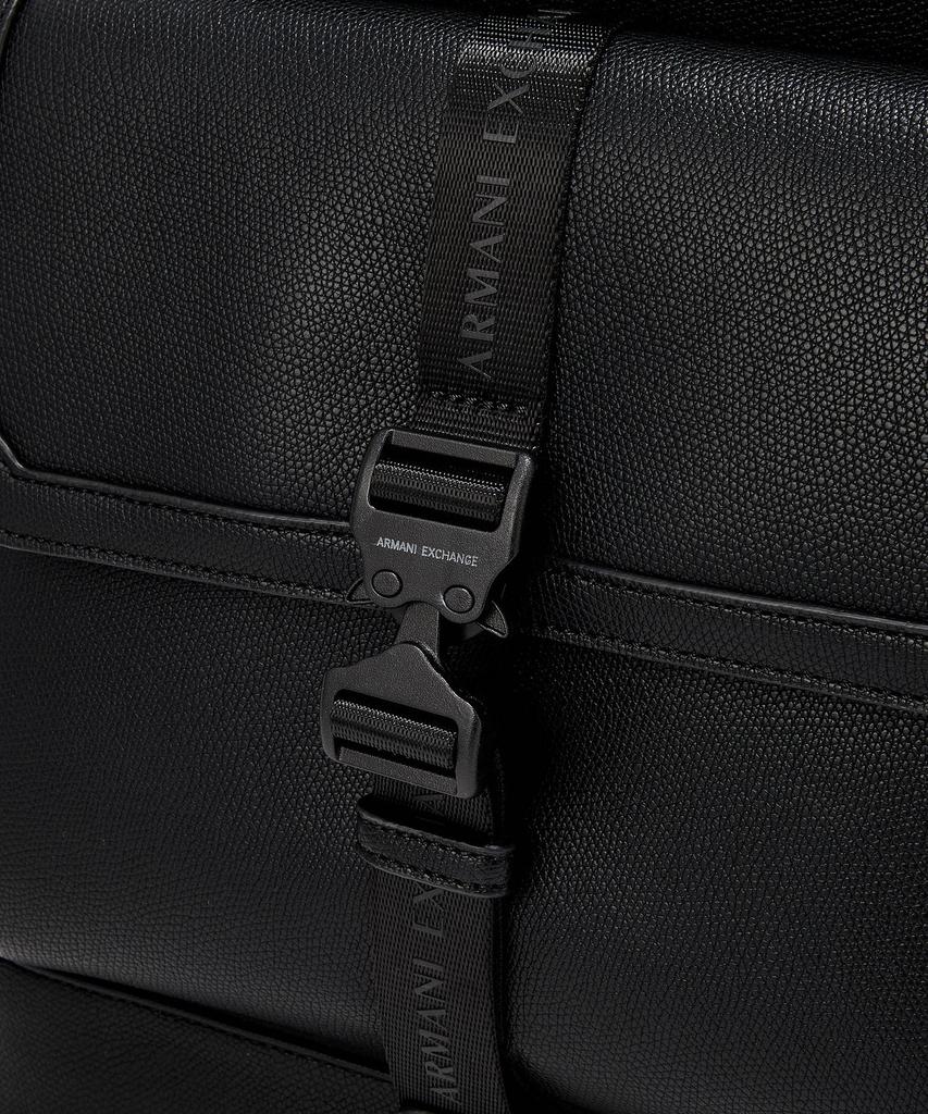 Armani Exchange Men'S Buckle Pocket Round Backpack _Black_A416170003
