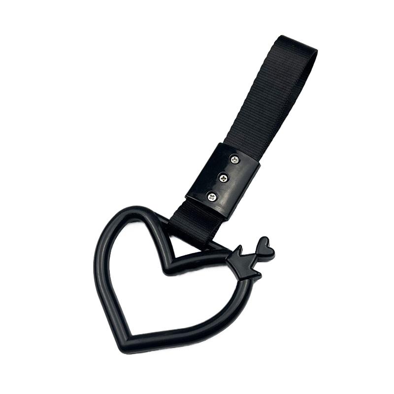 Цветной автомобильный буксировочный ремень Tsurikawa Ring Heart JDM Train Bus Handle Strap Styling Drift Charm Strap Auto Accessories