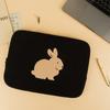Embroidered Laptop Pouch Happy Rabbit, Beige