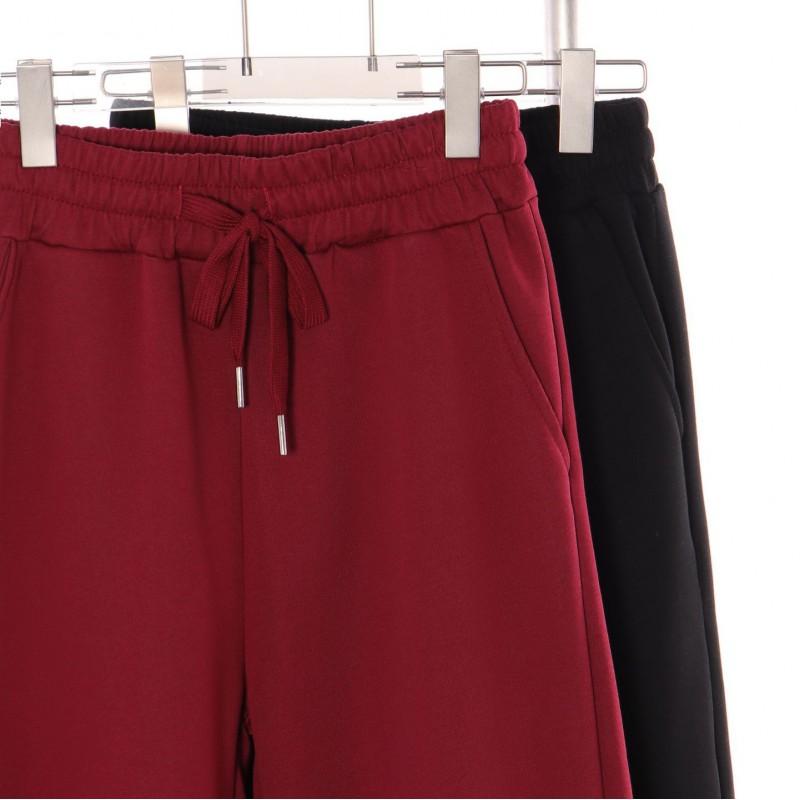 Solid Heavyweight 350g Loose Wide Leg Straight Pants Unisex Daily Casual Trousers