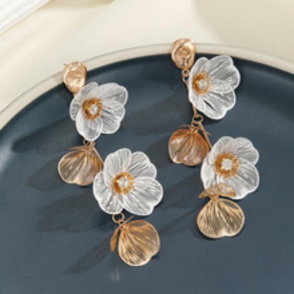 Европейская и американская мода серьги-цветы ручной работы в виде рыбьего хвоста