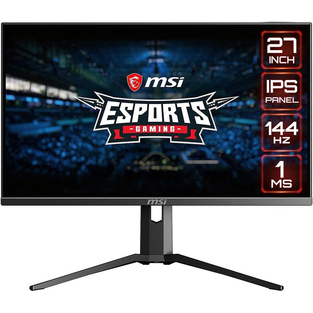 MSI Full HD Gaming RGB Super Narrow Bezel 1 мс 1920 x 1080 144 Гц Частота обновления Регулируемая высота кронштейна FreeSync IPS Игровой монитор Черный антибликовый 27"