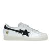BAPE X Superstar Vintage White Black Unisex Sneakers Cloud-White Core-Black Off-White JR2701