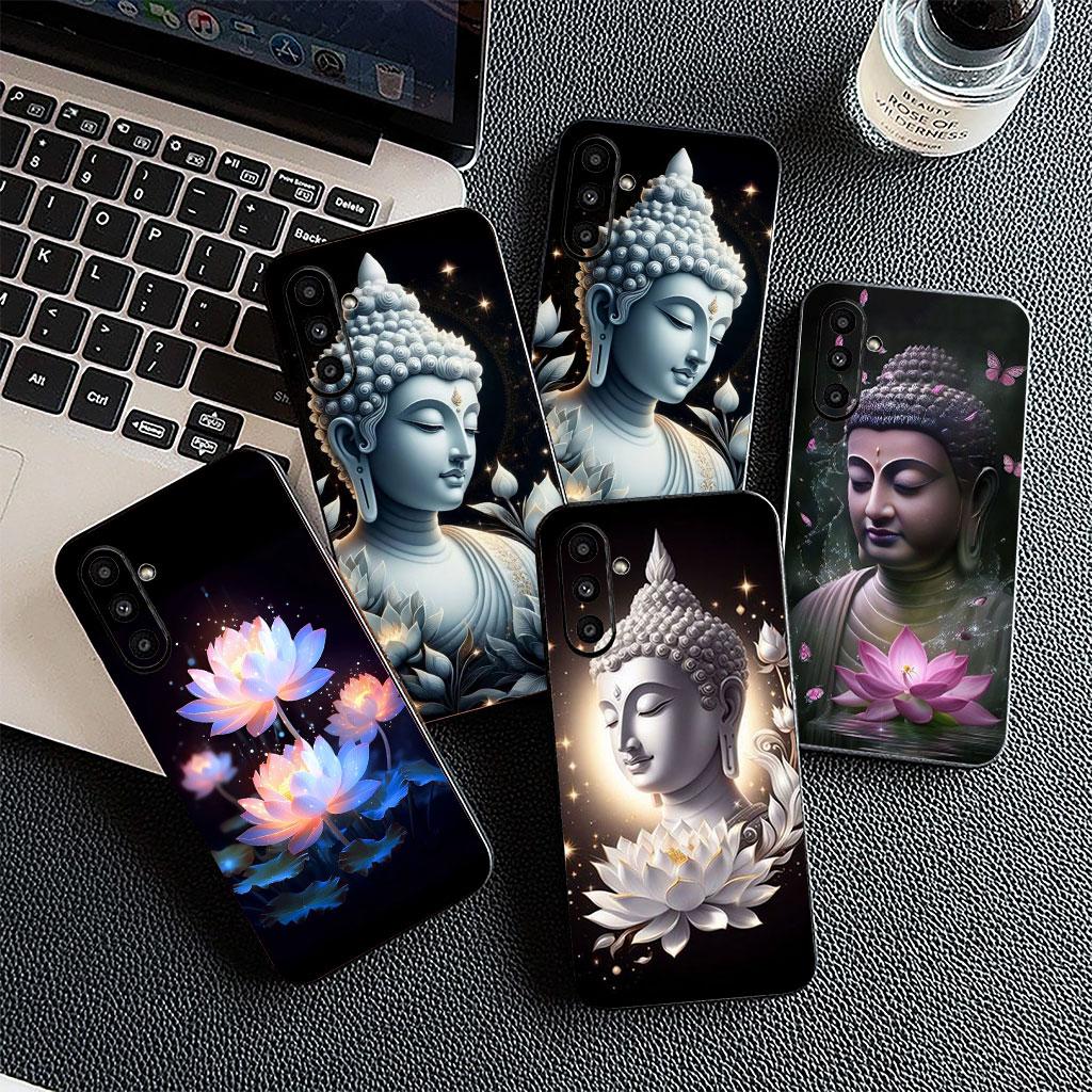 Чехол для телефона Apple iPhone 16 14 15 Plus 11 Pro Max 16E ProMax + 16Plus 15+ 14+ Мягкий чехол Лорд Будда Цветок лотоса Свет