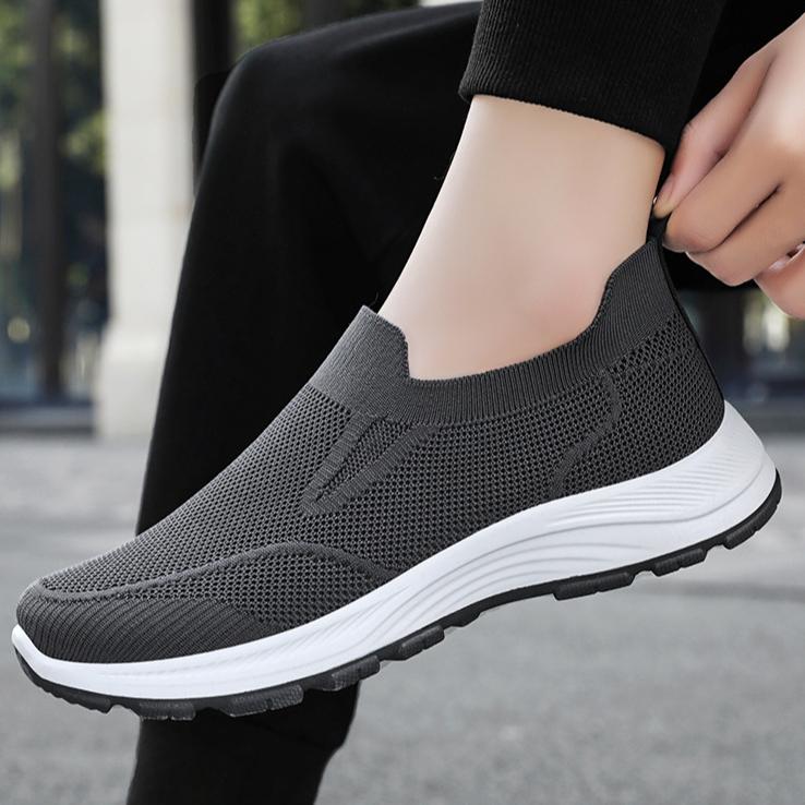 Повседневная обувь Весенняя мужская обувь Дышащие одинарные туфли на одну ногу Мягкая подошва Парная прогулочная обувь