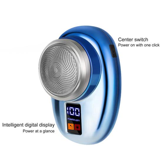 Мини-электробритва с цифровым дисплеем Type-C, перезаряжаемая, водонепроницаемая, для влажного и сухого бритья, портативная, для путешествий, бритва для мужчин, триммер для бороды, инструмент для удаления волос