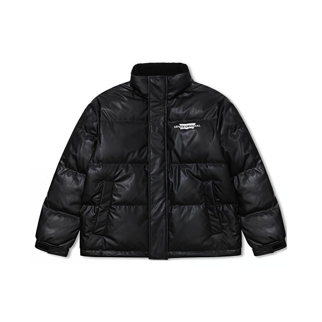 Levis FW22 Однотонная куртка пуховик на молнии с принтом с длинным рукавом Мужская верхняя одежда Черный A5163-0000