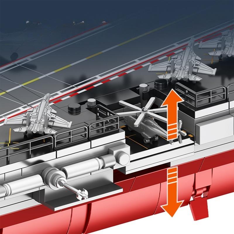 1165 шт. Военная серия Авианосец ВМС Шаньдун Конструктор для сборки Детские игрушки Без коробки