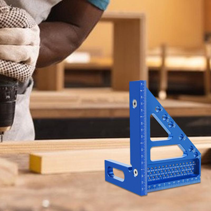 Многоугольный квадратный квадратный линейный транспортир из алюминиевого сплава высокой точности 3D прочный универсальный инструмент для деревообработки