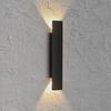 Outdoor Waterproof Wall Lamps Strip Aluminum Wall Lights 18W LED Black Wall Lamp Bedroom Exterior Outdoor Lighting Fixtures