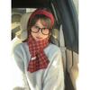 New Christmas Red Scarf Collection Autumn and Winter Warm Female Main Scarf