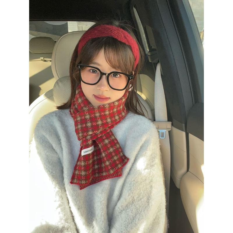 New Christmas Red Scarf Collection Autumn and Winter Warm Female Main Scarf