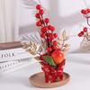 Good Fortune Spring Festival Pots Red Berry Branch New Year Pots Tabletop Pots  Living Room