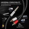 Professional 6.35mm To 2RCA Adapter Cable Excellent Sound Easy Connection 1/4 Inch Male TRS Stereo Plug To RCA Male Cable