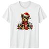 Christmas Puppy Dog Holiday Lights Graphic Tee Unisex Unisex Unisex