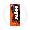 Чехол для Xiaomi Redmi Note 10 Pro KTM Logo белый оранжевый фон