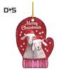 Рождественская подвеска акриловая шапка Санты украшение в виде животного праздничное подвесное украшение для елочной гирлянды брелок