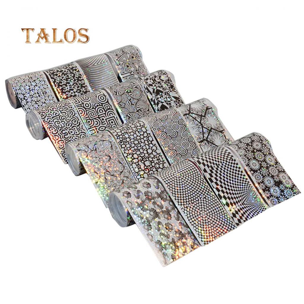 16Pcs/Set DIY Nail Art Transfer Sticker Decal Laser Starry Sky Foil Manicure Tool