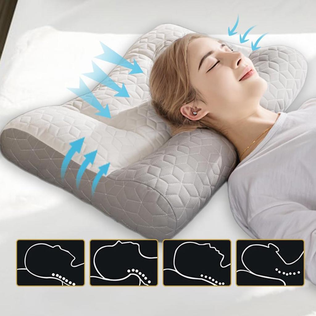 Orthopedic Deep Sleep Pillow,  Upgraded Sleep Apnea Pillow, Sleep Apnea Pillows Ergonomic Pillows For Neck And Shoulder, Side Back Stomach Sleepers