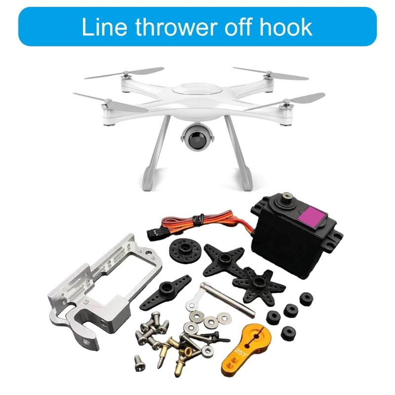 Drones Accessory Servo Release Thrower Mechanism with Aluminum Thrower and Hook for Line Detachment
